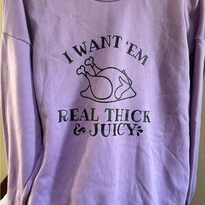 Purple Thanksgiving Graphic Sweatshirt